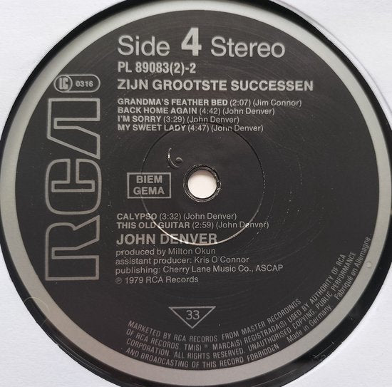 John Denver – Zijn Grootste Successen (1979) 2XLP zijn als nieuw