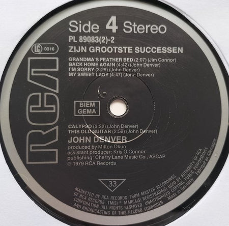 John Denver – Zijn Grootste Successen (1979) 2XLP zijn als nieuw