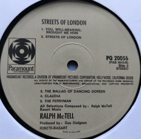 Ralph McTell - Streets of London (1971) LP