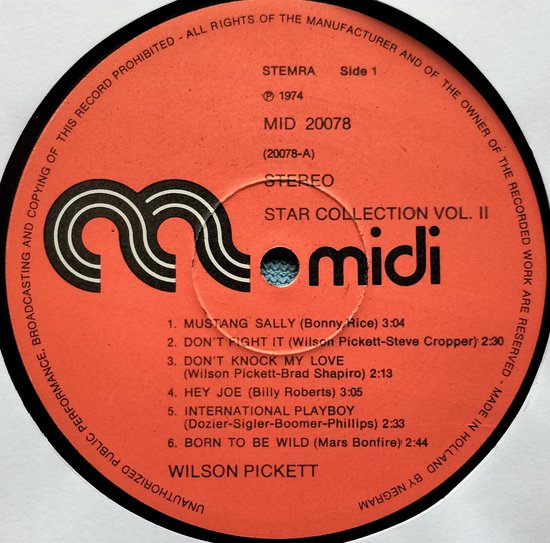 Wilson Pickett – Star-Collection Vol. 2 ( 1974) LP