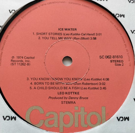 Leo Kottke - Ice Water (1974) LP=als nieuw