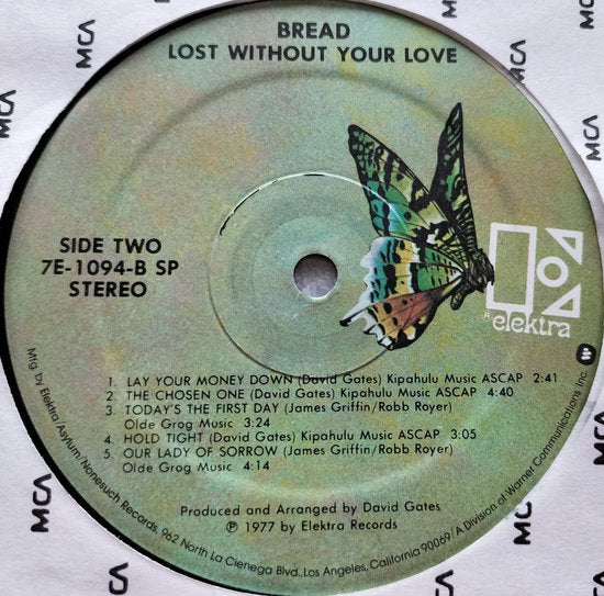 Bread - Lost Without Your Love (1977)LP