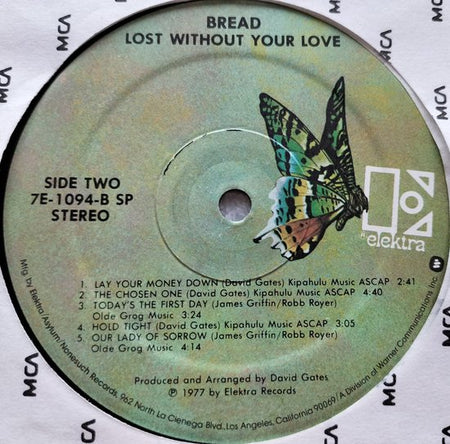Bread - Lost Without Your Love (1977)LP