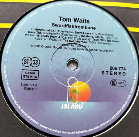 Tom Waits - Swordfishtrombones (1983) LP