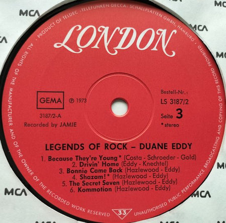 Duane Eddy – The Legends Of Rock (1973 2XLP
