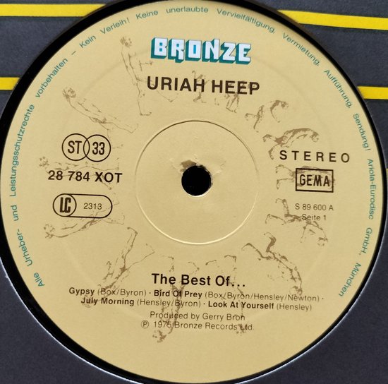 Uriah Heep – The Best Of...(1975) LP