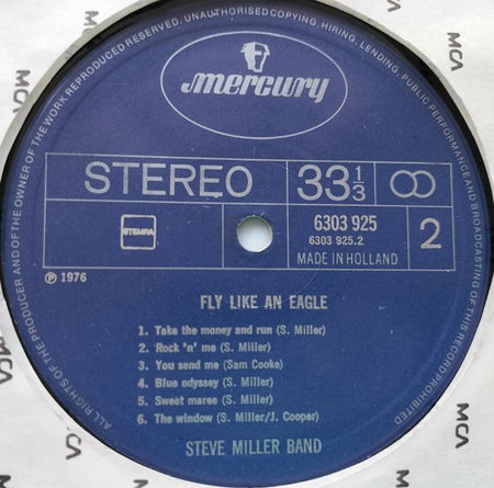 Steve Miller Band - Fly Like an Eagle (1976) LP