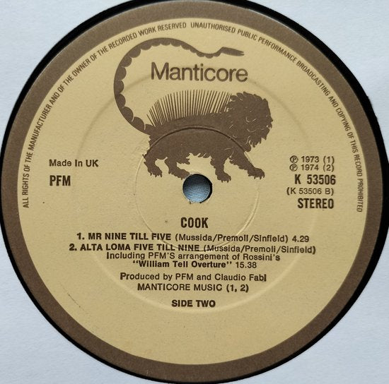 PFM - Cook (1974) LP