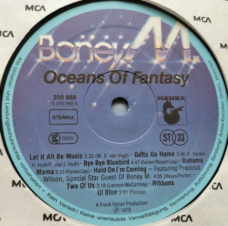 Boney M. - Oceans of Fantasy (1979) LP = als nieuw
