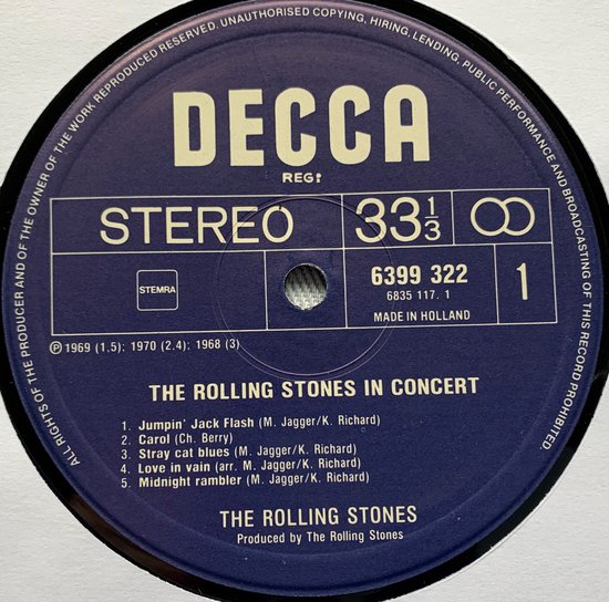 THE ROLLING STONES IN CONCERT 2XLP's  zijn in Nieuwstaat, hoes zie foto's