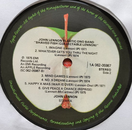 Lennon Plastic Ono Band – Shaved Fish LP