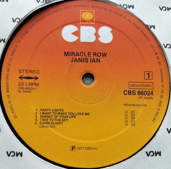 Janis Ian - Miracle Row (1977) LP