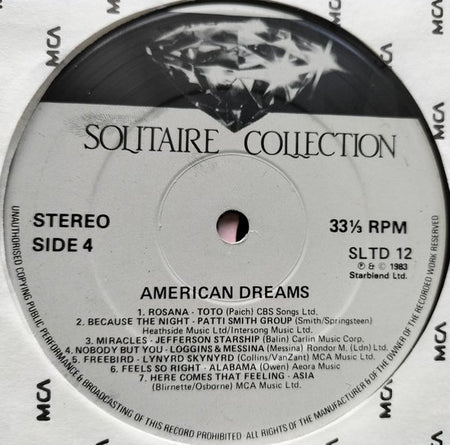 Various – American Dreams (1985) 2XLP