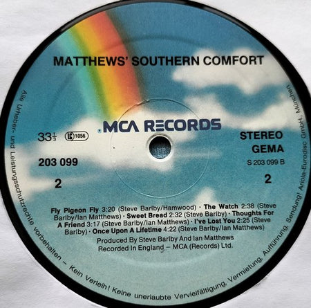Matthews - Matthews' Southern Comfort (1970) LP