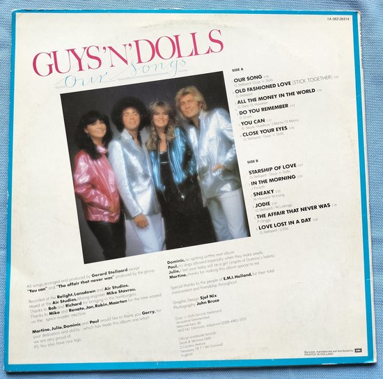 Guys 'n Dolls  – Our Songs (1980) LP = in Nieuwstaat
