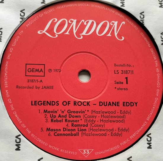 Duane Eddy – The Legends Of Rock (1973 2XLP