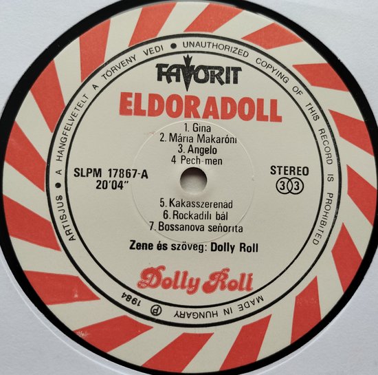 Dolly Roll – Eldoradoll (1984) Hungary LP = als nieuw