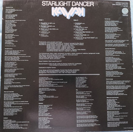 Kayak - Starlight Dancer (1977) LP=als nieuw