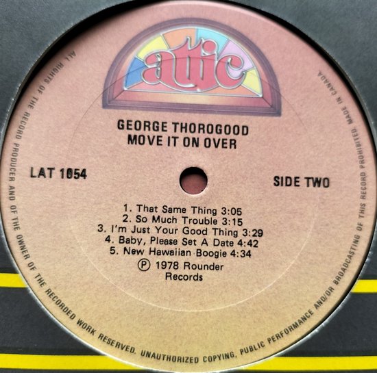 George Thorogood and The Destroyers - Move It On Over (1978) LP=als nieuw