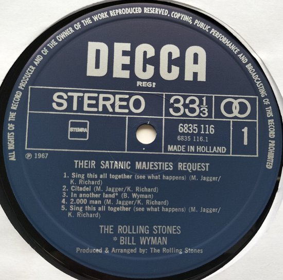 The Rolling Stones – Their Satanic Majesties Request LP = als nieuw