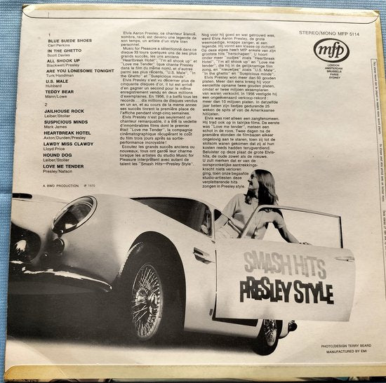 Smash Hits Presley Style (1970) LP = als nieuw