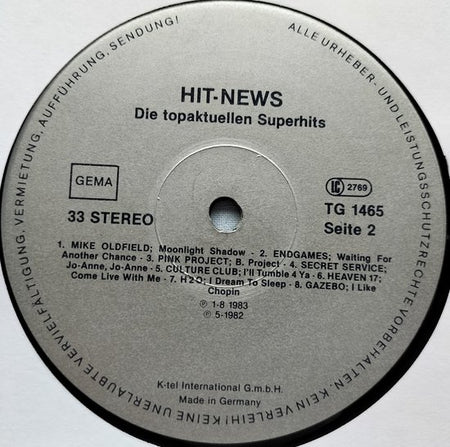 Hit-News (1983) LP = in Nieuwstaat