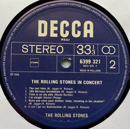 THE ROLLING STONES IN CONCERT 2XLP's  zijn in Nieuwstaat, hoes zie foto's