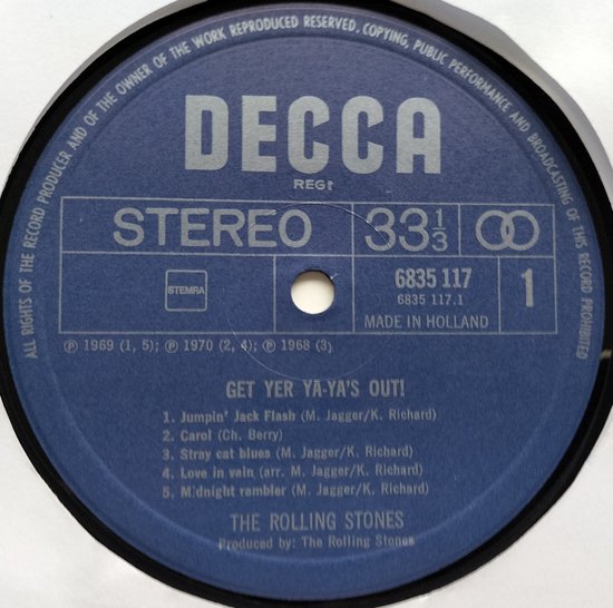 The Rolling Stones - Get Yer Ya-Ya's Out! (1970) Lp = als nieuw