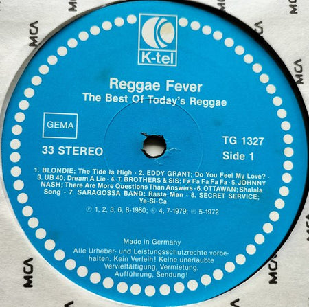 Reggae Fever - The Best Of Today's Reggae (1981) LP