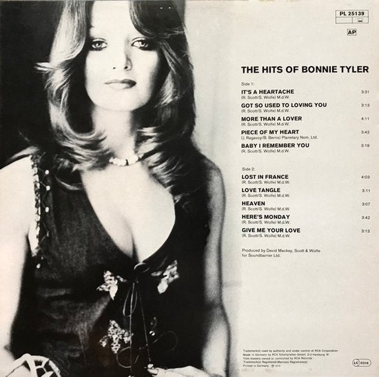 The Hits Of Bonnie Tyler (LP)