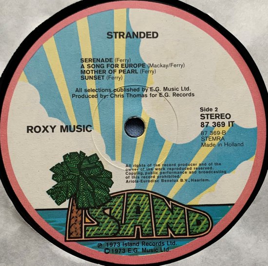 Roxy Music - Stranded (1973) LP is in Nieuwstaat , Hoes zie Foto's