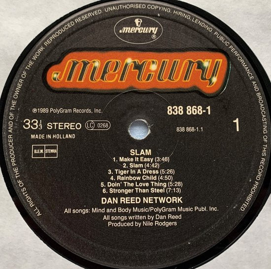 Dan Reed Network - Slam (1989) LP