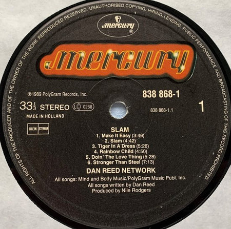 Dan Reed Network - Slam (1989) LP