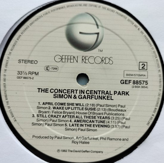 Simon and Garfunkel - The Concert in Central Park (1982) 2XLP = als nieuw