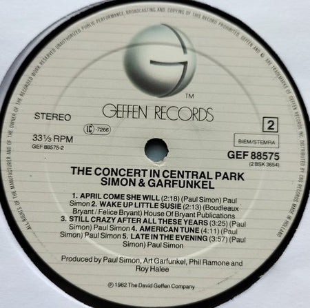 Simon and Garfunkel - The Concert in Central Park (1982) 2XLP = als nieuw