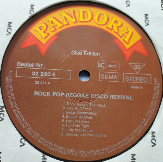 Rock Pop Reggae Disco Revival (1981) 2XLP
