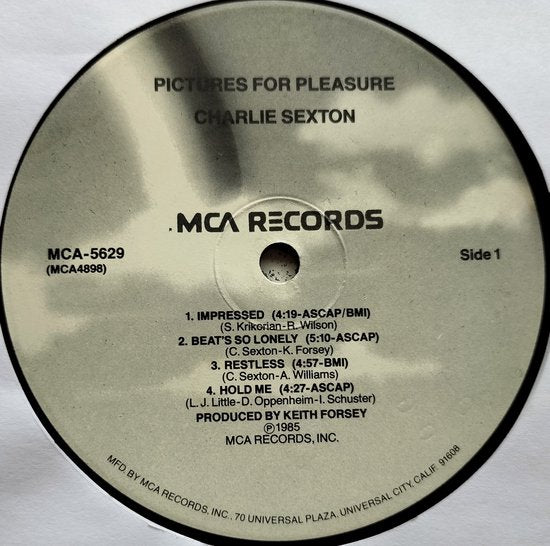 Charlie Sexton - Pictures for Pleasure (1985) LP