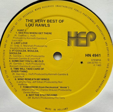 Lou Rawls - The Very Best Of (1983) LP= als nieuw