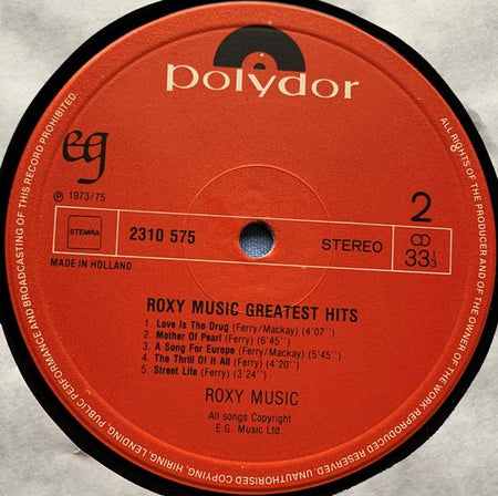 Roxy Music – Greatest Hits 1977 LP is in Nieuwstaat. Hoes zie Foto's