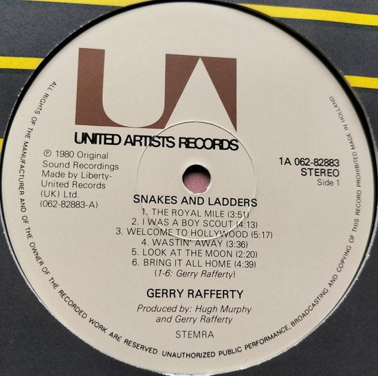 Gerry Rafferty - Snakes and Ladders (1980) LP = als nieuw