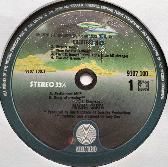 Magna Carta - Greatest Hits (1975) LP = als nieuw