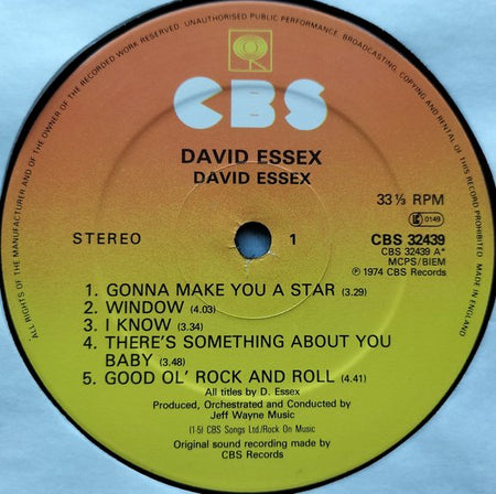 David Essex ‎– David Essex (1984) Lp = als nieuw