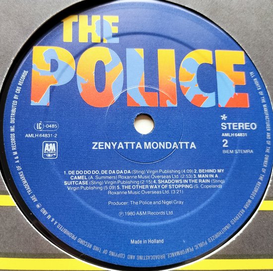 The Police - Zenyatta Mondatta (1980) LP