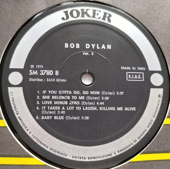 Bob Dylan – A Rare Batch Of Little White Wonder - Volume 3 (1975) LP = als nieuw .... Track labeling miskleun.