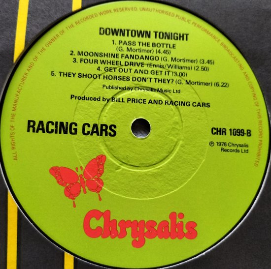 Racing Cars - Downtown Tonight (1976) ‎– LP = als nieuw