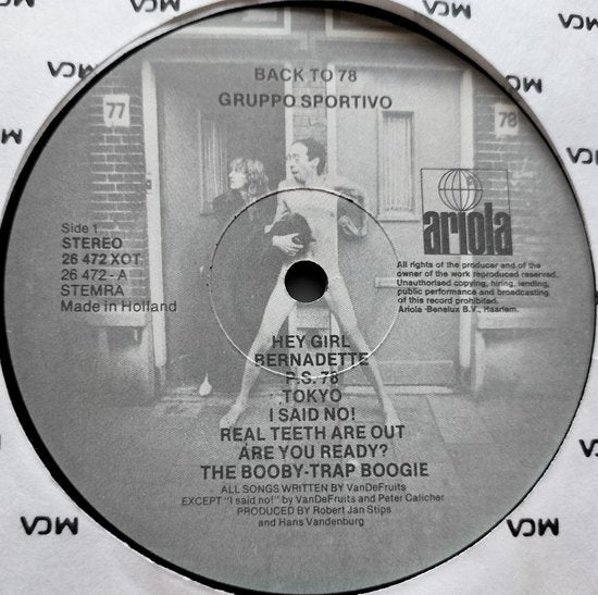 Gruppo Sportivo - Back to 78 (1978) LP