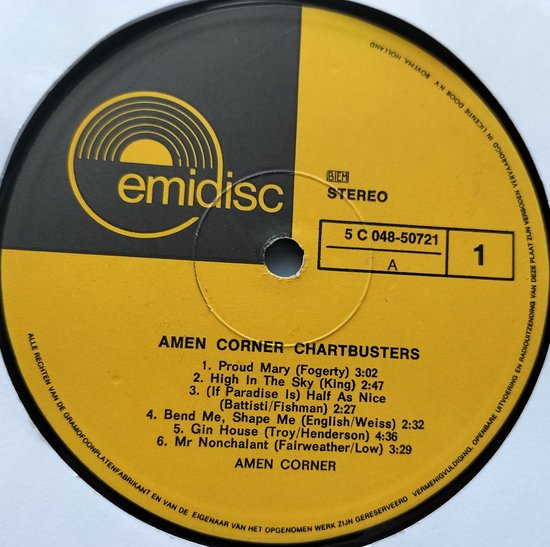 Amen Corner – Chart Busters (1970) Lp = als nieuw