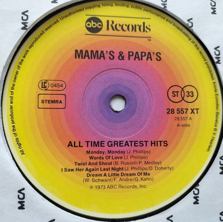 The Mama's & Papa's – All Time Greatest Hits (1977) 2XLP = als nieuw