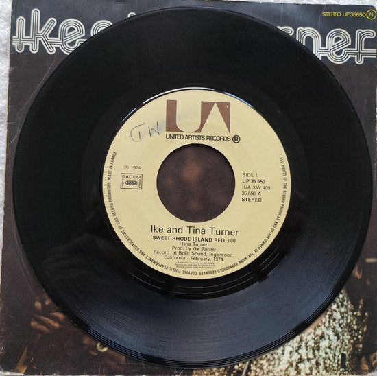 Ike & Tina Turner – Sweet Rhode Island Red(1974) Vinyl, 7", Single