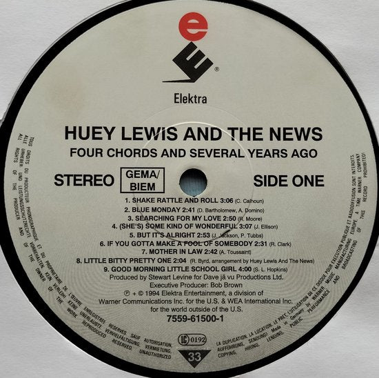 Huey Lewis and the News - Four Chords & Several Years Ago (1994) LP